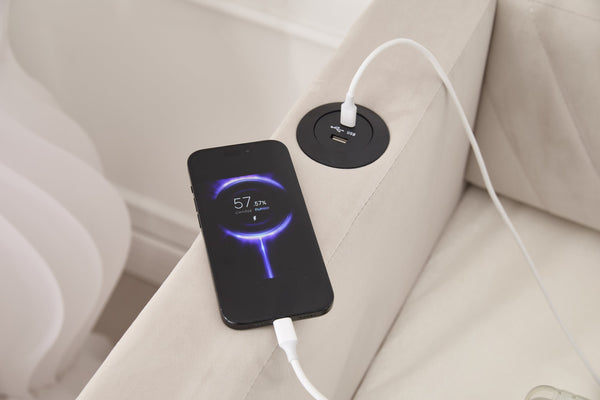 English Elm Twin Velvet Upholstered Daybed with Trundle, V-Pattern Backrest, USB Port, Side Pockets, Sturdy Design Beige W1361S00041