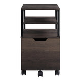 OSP Home Furnishings Contempo Mobile Cart Ozark Ash