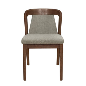 English Elm Christopher Knight Home® - Upholstered Backrest Armless Dining Chairs - Sleek Mid-Century Fabric Seats on Durable Oak Frame, 300lb Capacity Light Brown,Walnut N771P346002W