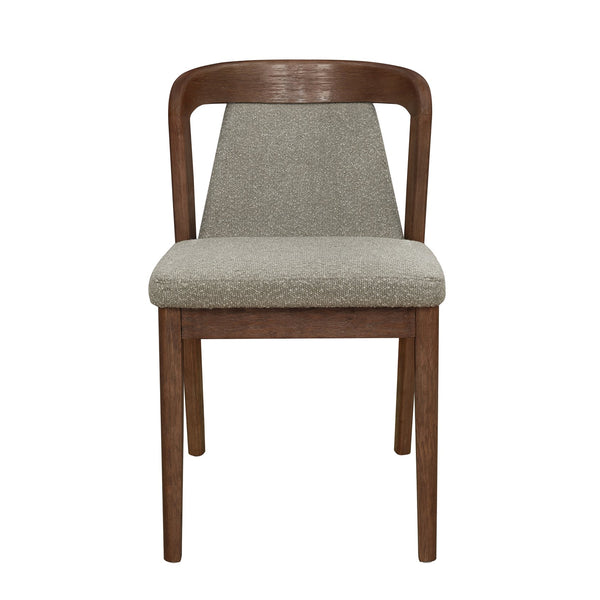 English Elm Christopher Knight Home® - Upholstered Backrest Armless Dining Chairs - Sleek Mid-Century Fabric Seats on Durable Oak Frame, 300lb Capacity Light Brown,Walnut N771P346002W