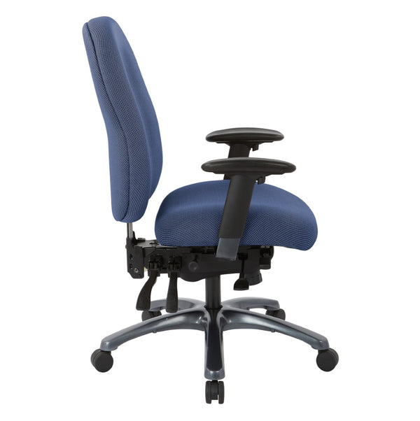 OSP Home Furnishings Multi-function Ergonomic Office Chair with Lumbar Support and Titanium Base High 8511-296