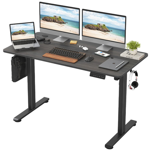 English Elm Stary Electric Adjustable Standing Desk With Walnut Splice Board For Ergonomic Home Office Setup T3623P339391-GIGA