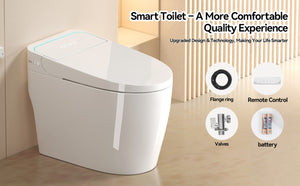 English Elm Unique Smart One Piece Toilet Bidet Combo with Auto Lid Warm Air Dryer Heated Seat W3133P476384