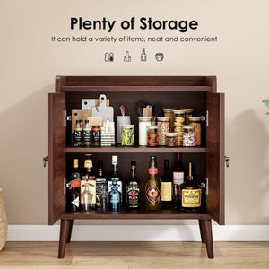 English Elm Sideboard Buffet with Woven Rattan Doors Vintage Wood Cabinet for Dining Entryway T3623P434561
