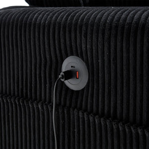 English Elm United Cozy Cloud Sleeper Sofa Bed - Versatile Chaise Lounge With Usb, Cup Holders & Storage Solutions W1568S00166-GIGA