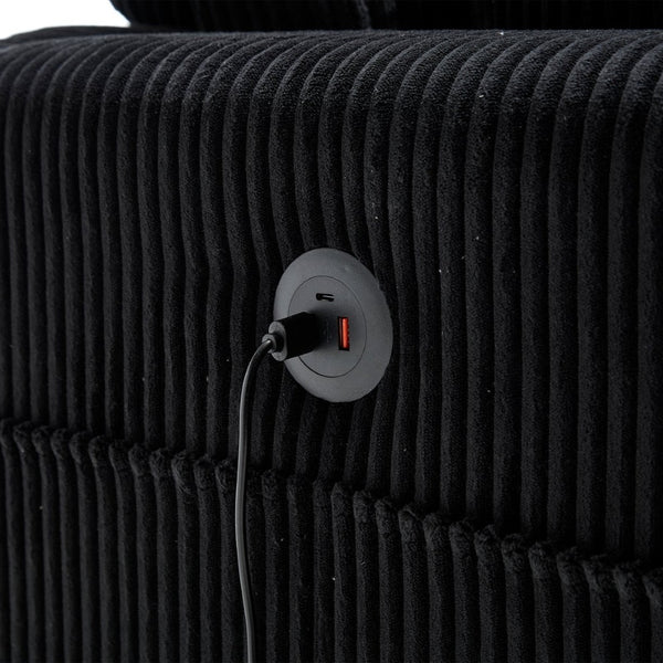 English Elm United Cozy Cloud Sleeper Sofa Bed - Versatile Chaise Lounge With Usb, Cup Holders & Storage Solutions W1568S00166-GIGA