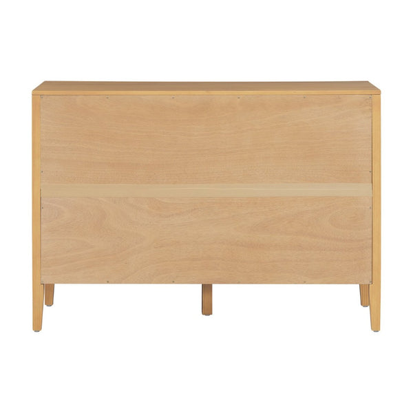 English Elm U_style Farmhouse Pine Veneer Buffet Cabinet with Double Doors for Kitchen or Entryway Natural N711P410389O