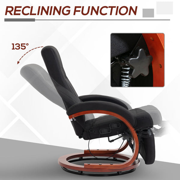 English Elm Homcom Manual Recliner Chair - 360° Swivel, Adjustable Footrest, Padded Arms For Ultimate Comfort W2225P217434