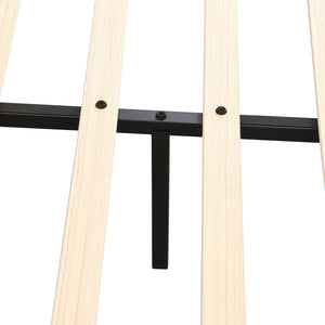 English Elm Christopher Knight Home® - California Upholstered King Platform Bed with Wingback Headboard, Beige Fabric, Sturdy Slats, Silent Support N757P332189B