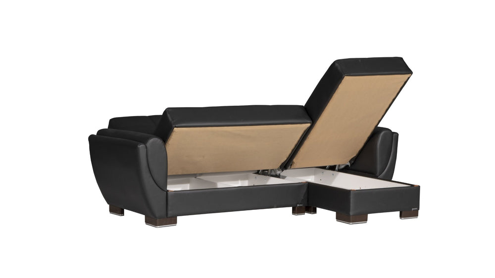 English Elm Primenest Skyhaven Convertible Chaise Lounge With Storage, Modern Pu Leather, Versatile Sleeper Solution B030P303525-GIGA