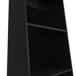 English Elm Bookcase Piney Black Engineered Wood – 3 Spacious Shelves, Contemporary Office Living Room Storage Durable B092P245915