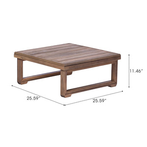 English Elm Westchester Solid Acacia Outdoor Coffee Table Slatted Sled Base Patio Lounge Accent N776P404821B