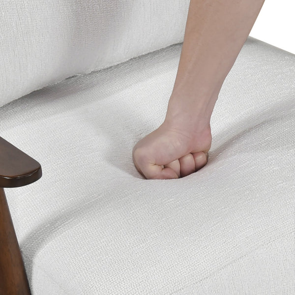 English Elm Modern Plush Accent Chair with Solid Wood Frame, Mid-Century Contemporary Armchair for Cozy Living Rooms and Lounges Beige 31.5 L x 25.25 W x 19.75 H B011P287546