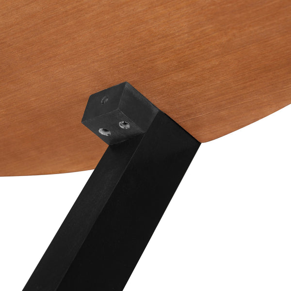 English Elm Christopher Knight Home® - ACACIA Solid Wood Coffee Table 30" Round Top on Minimalist Base, Durable Veneer, Modern Flair Brown+Black N770P269892B