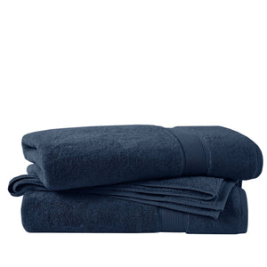 JLA Home Madison Park Signature - Ultra-Soft Spa Cotton Towels Set — 800 GSM Plush, Oeko-Tex Certified, Antimicrobial, Ultra Absorbent Slate Blue MPS73-460