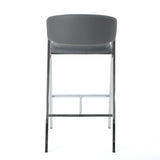 Christopher Knight Home® - Noble House - Marlon Modern Grey Leather 28.25 Inch Barstool - Set of 2