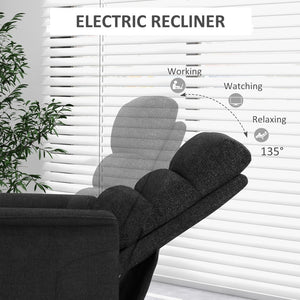 English Elm Electric Power Lift Recliner Chair with Wired Remote Linen Upholstery Living Room T3971P405317
