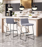 Pago Barstool - Set of 2 Gray 110072 Zuo Modern