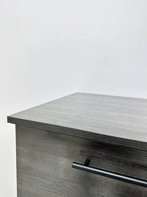 English Elm Robin Gentleman's Chest Gray – Compact 3-Drawer Wood Dresser, Water/Heat & Scratch Resistant, E0 Eco Board B040S00107