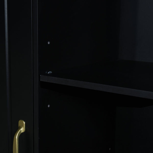 English Elm [video] Freestanding 68 Inch Tall Storage Cabinet with Tilt Out Hampers and Soft Close Door Black N759S427900B