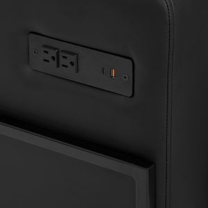 OSP Home Furnishings Arctic Club Chair Faux Leather with Usb Charging for Executive Office or Hotel Lounge Use ARCT51-U65