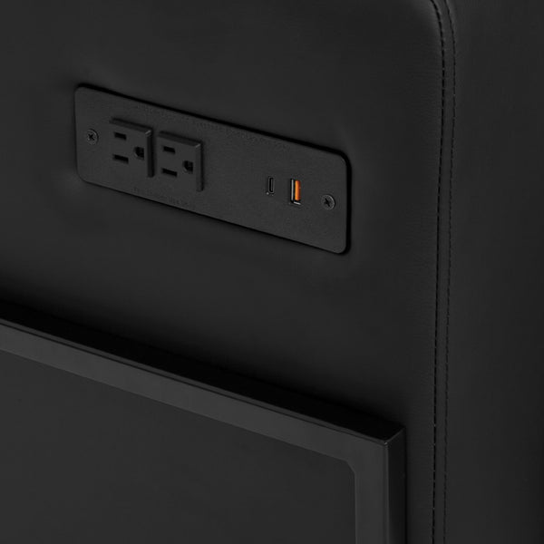 OSP Home Furnishings Arctic Club Chair Faux Leather with Usb Charging for Executive Office or Hotel Lounge Use ARCT51-U65