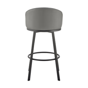 English Elm Eleanor Swivel Barstool Upholstered Faux Leather Seat for Kitchen Island or Pub B2736P464893