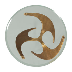 Zuo Modern Sabel Side Table Gold - Modern Glass & Aluminum Accent Table For Stylish Living Room & Bedroom Decor Gold Glass,Aluminum 110645-zuo-modern