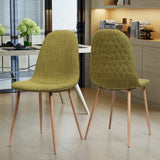 Christopher Knight Home® - Noble House - Caden Mid Century Fabric Dining Chairs with Light Walnut Wood Finished Legs - Set of 2