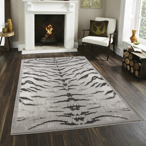 English Elm Hide Gray Area Rug - 7'10" X 10'3" Soft, Durable, Stain-Resistant Design For High-Traffic Spaces B186P316849
