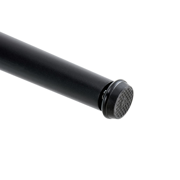 English Elm A 40-inch round glass dining table with black metal legs, minimalist design, seats 4-6, stable non-slip pads W1151S04047