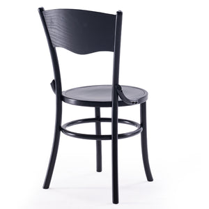 English Elm Rustic Solid Wood Dining Chairs Set of 2 in Black — Farmhouse Mid-Century Style, Solid Wood, Fully Assembled, Elegant and Durable (37"H) T3623P408532