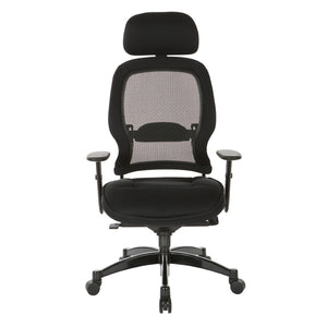 OSP Home Furnishings Pro Dlx Ergonomic Mesh Office Chair with Lumbar Support and Synchro Tilt for Long Workdays 25004
