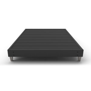 English Elm Express Tool Free King Bed Frame with Fabric Cover and Faux Wood Legs for Modern Rooms B180P172205