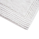 Madison Park Signature Splendor Casual 100% Cotton Tufted 3000 GSM Reversible Bath Rug MPS72-447 White