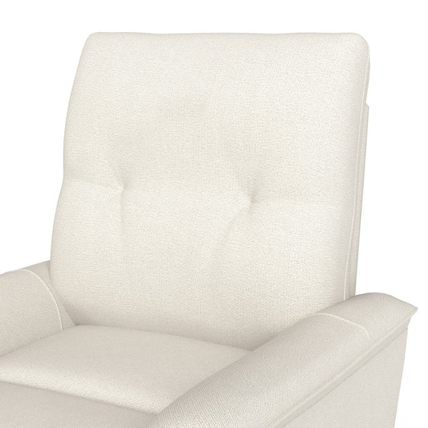 English Elm 270° Swivel Power Recliner Velvet Glider Rocker with Usb Ports for Living Room Beige W1028S00058