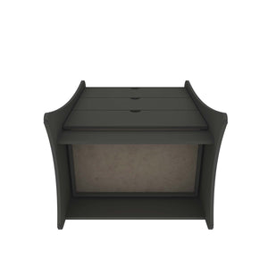 English Elm Coney 28" Nightstand with 3 Spacious Drawers, Curved Side Panels, Durable Painted MDF Finish Charcoal grey B365P398199