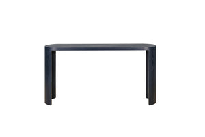 English Elm 60'' Elegant Thick Top Entryway Table with Curved Legs, Oval 60in Surface for Lamps & Decor, Versatile Mounting Decisions Navy Blue W1445P225046