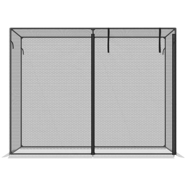 English Elm Outsunny 6' X 3' Crop Cage - Durable Plant Protection Tent With Easy Access Zippered Doors For Gardens W2225P174497-GIGA