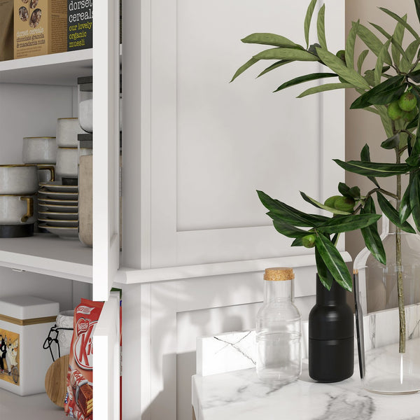 English Elm Homcom 72.5" Freestanding Kitchen Pantry Cabinet With Adjustable Shelves For Stylish Storage Solutions W2225S00057
