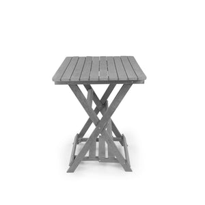 English Elm Summit Ridge Recycled Hdpe Outdoor Folding Bar Table Weather Resistant Eco Patio Gray B2745P409708