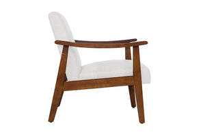 English Elm Accent Chair Mid Century Modern Wool Upholstered Wood Frame Compact Living Room Seat B089P416568