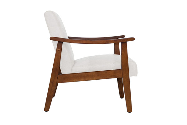 English Elm Accent Chair Mid Century Modern Wool Upholstered Wood Frame Compact Living Room Seat B089P416568