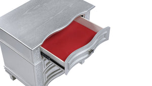 English Elm Mystic Queen 5Pc Bedroom Set With Upholstered Led Headboard & Crystal Accents For Glamorous Style B009S01659