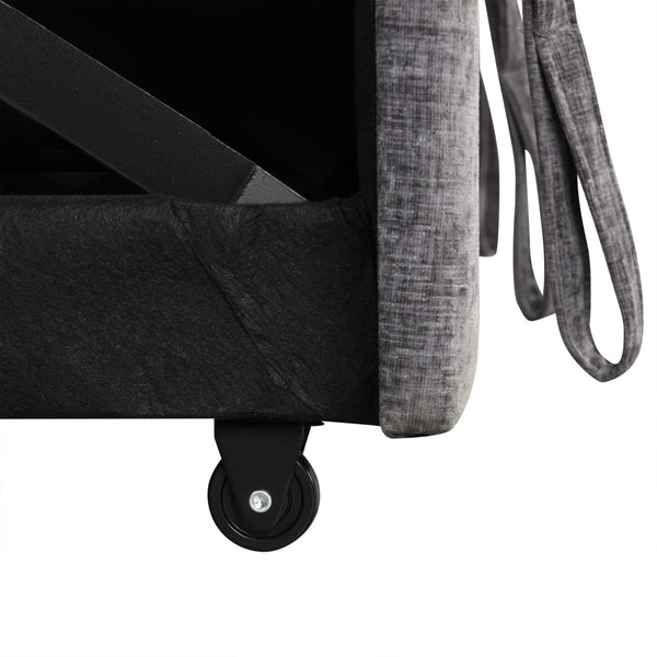 English Elm U_STYLE Plush Upholstered 3-Seater Sectional Sofa Bed with Storage, Space-Saving Comfort for Homes Gray WY000391AAE