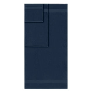JLA Home Madison Park Signature - Cotton Luxurious 6-Piece Turkish Bath Towel Set 600 GSM Oversized Plush Dobby Border, OEKO-TEX Certified Navy MPS73-468
