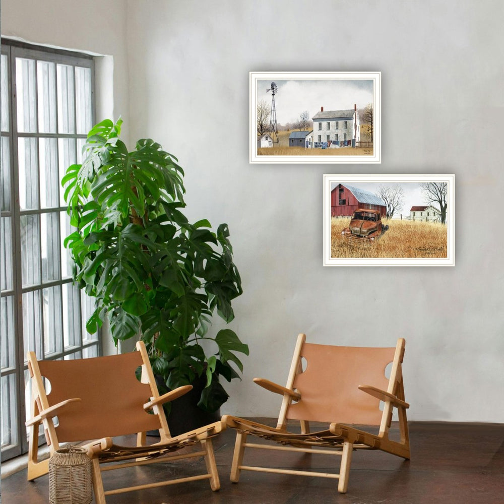English Elm Trendy Decor 4u Billy Jacobs Folk Art 2 Piece Framed Set Farmhouse Wall Prints B067P254117