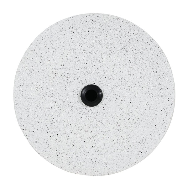 English Elm Tess Mgo Marble Finish Outdoor Umbrella Base and Patio Side Table Weatherproof N775P362748W