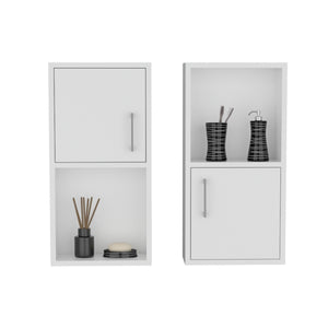 English Elm Wall Mounted Bathroom Medicine Cabinet Eak 24" H White - Space-Saving Engineered Wood, 2 Doors, 4 Shelves Organized Storage B097P199744