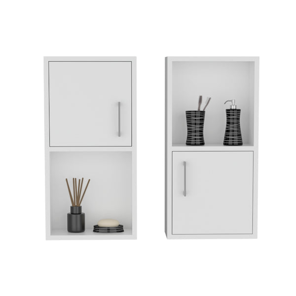 English Elm Wall Mounted Bathroom Medicine Cabinet Eak 24" H White - Space-Saving Engineered Wood, 2 Doors, 4 Shelves Organized Storage B097P199744